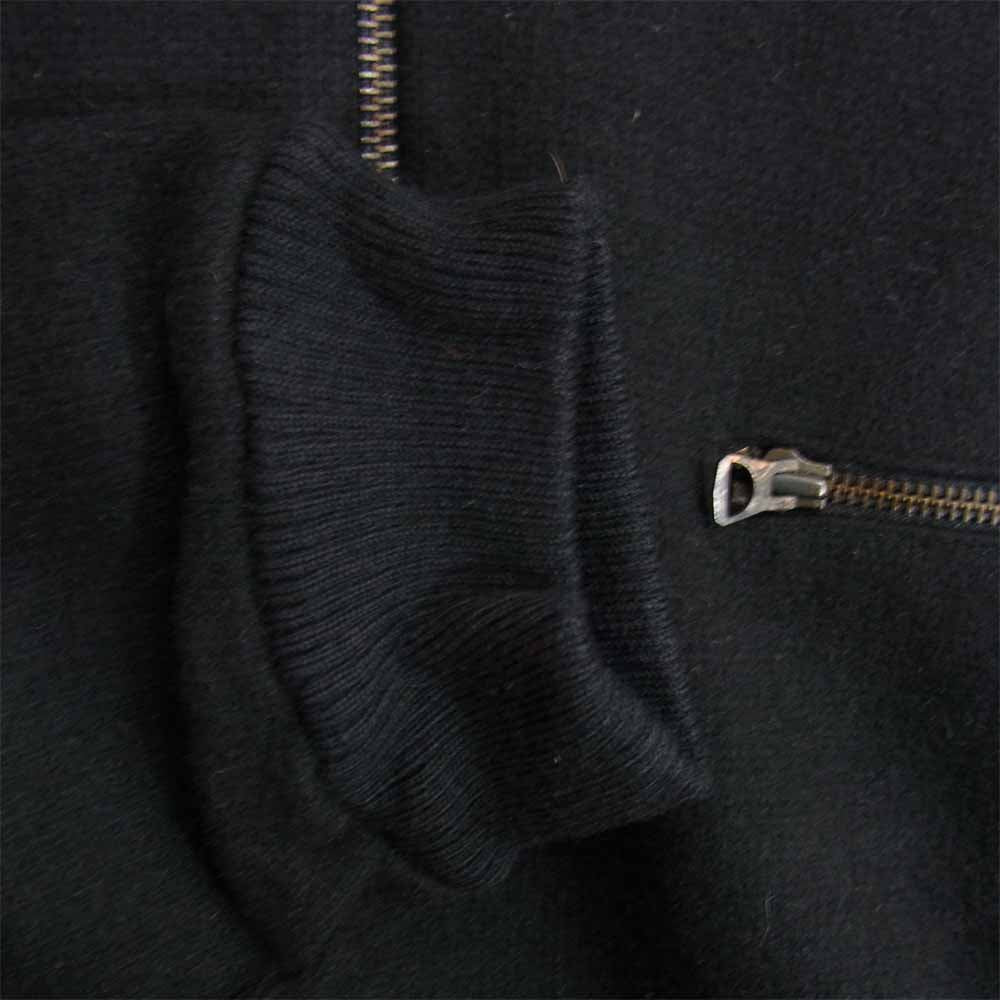 Yohji Yamamoto ヨウジヤマモト POUR HOMME プールオム 80~90s 丸ロゴ 初期タグ 縮絨ウール ハーフジップ プルオーバー プルオーバー ジャケット ブラック系 M【中古】