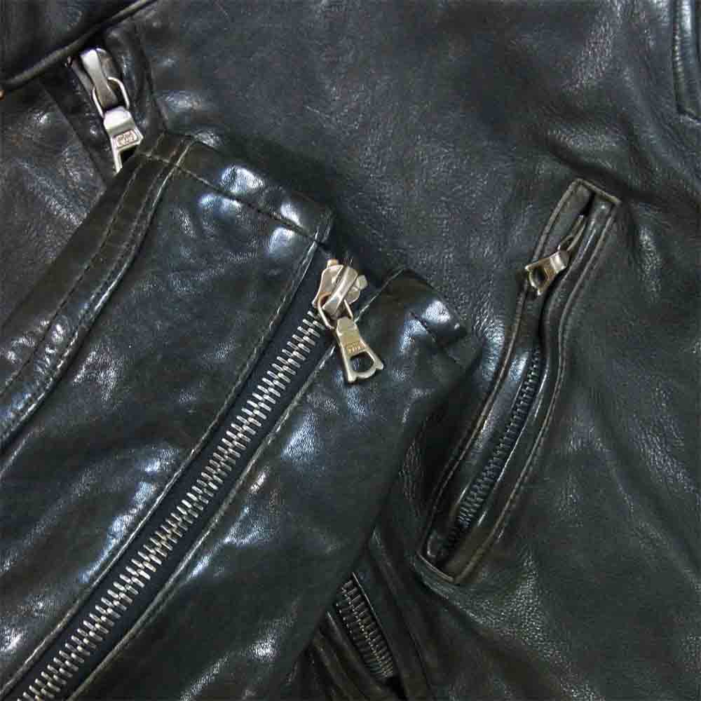 バックラッシュ 1119-01 ドイツ ECO カーフ 製品染め シングルライダース ブラック系 S【中古】