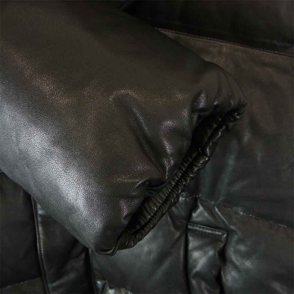 ネサーンス レザー ダウン ジャケット ブラック系 XL【美品】【中古】