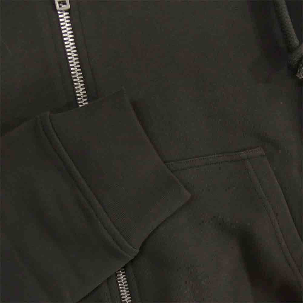 MAISON MARGIELA メゾンマルジェラ S50HG0034 S25443 レザー エルボー パッチ ジップアップ パーカー ダークグレー系 48【極上美品】【中古】
