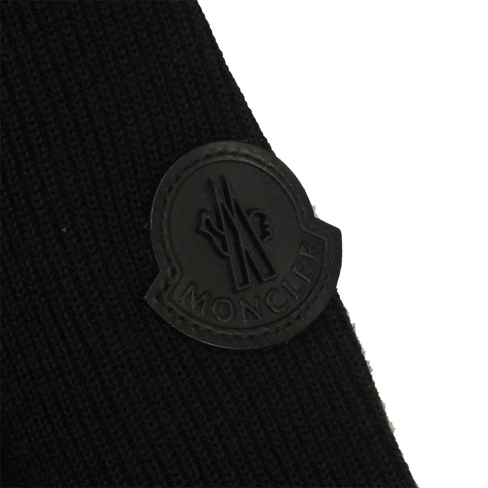 MONCLER モンクレール D20919404300 97551 MAGLIONE TRICOT CARDIGAN ナイロン 切り替え ジップアップ パーカー ブラック系 XL【中古】