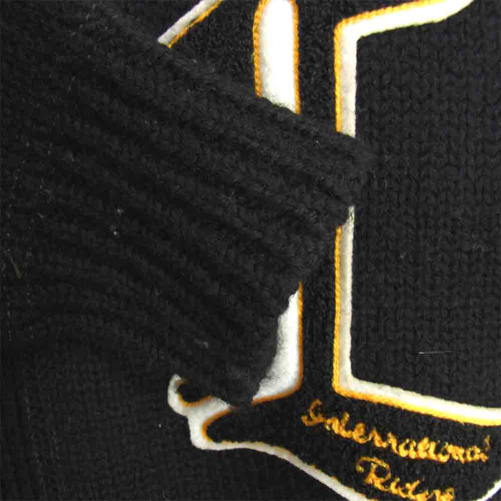 Champion チャンピオン × LET IT RIDE レット イット ライド ランタグ復刻 レタード カーディガン ブラック系 44【中古】
