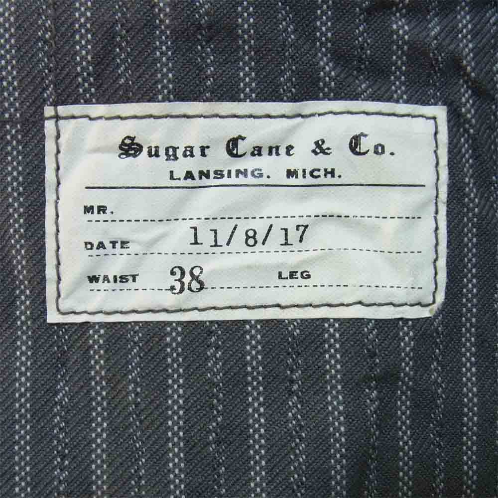 SUGAR CANE シュガーケーン SC12760 ワーク ベスト ストライプ グレー系 38【中古】