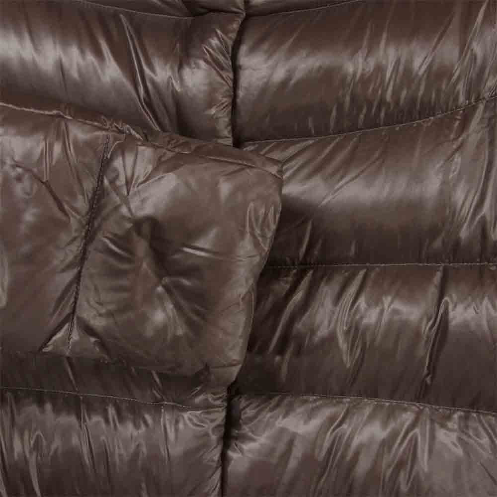 Herno ヘルノ PI0177 スタンドカラー ボトルネック ダウン ジャケット グレイッシュブラウン系 44【美品】【中古】