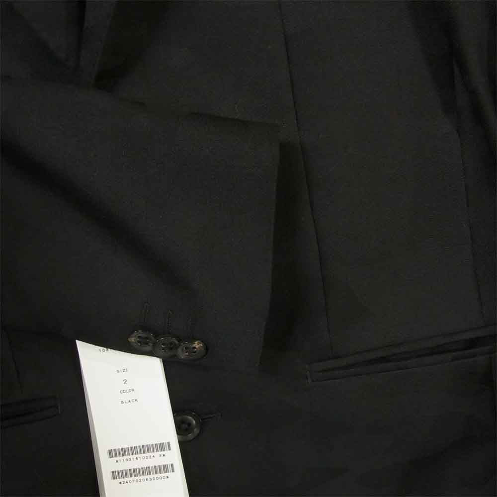 junhashimoto ジュンハシモト 1031610024 迷彩 ジャガード 2B テーラード ジャケット ブラック系 2【新古品】【未使用】【中古】