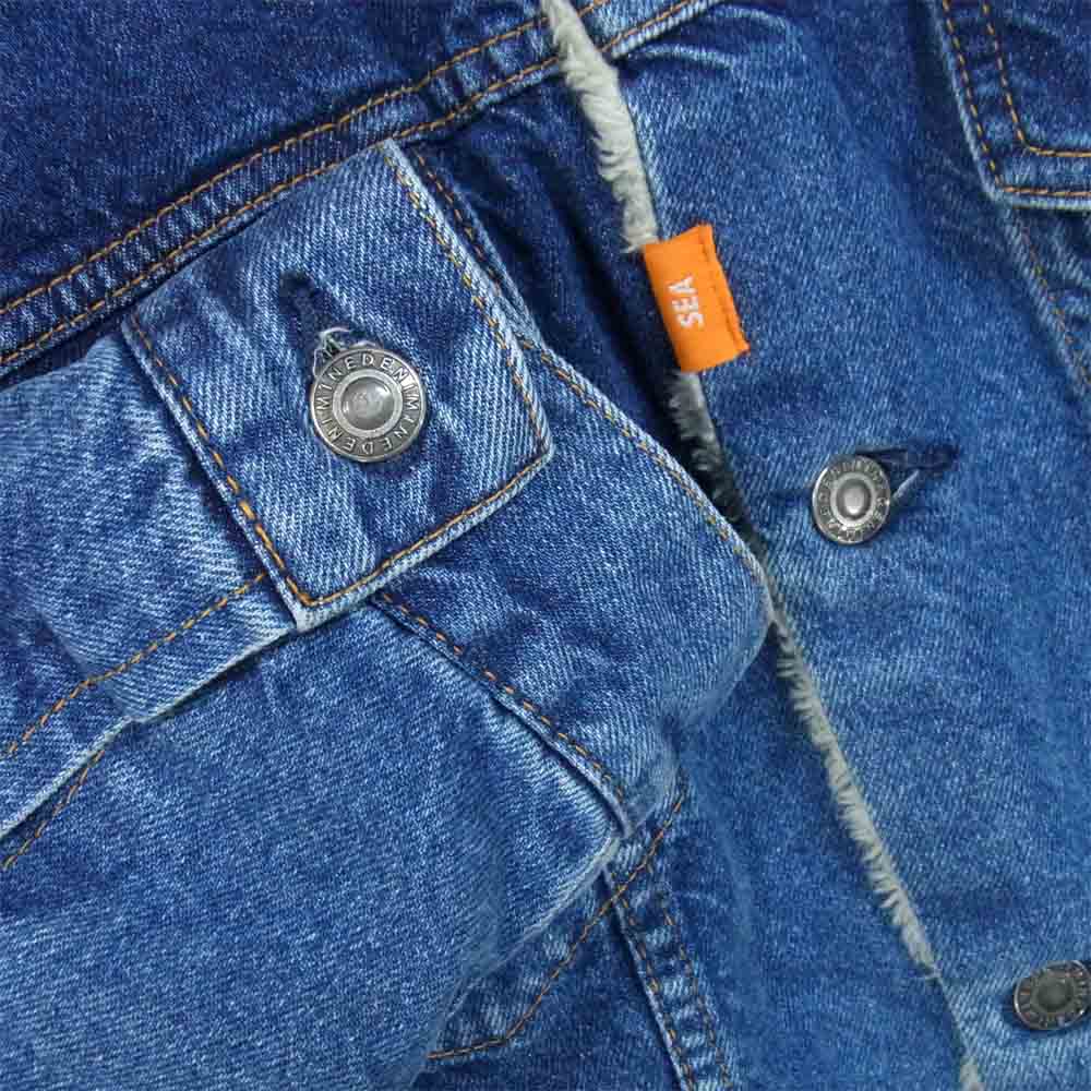 マインデニム 20MND-WAS001 × ウィンダンシー WIND AND SEA DENIM BOA GJKT ボア インディゴブルー系 4【新古品】【未使用】【中古】