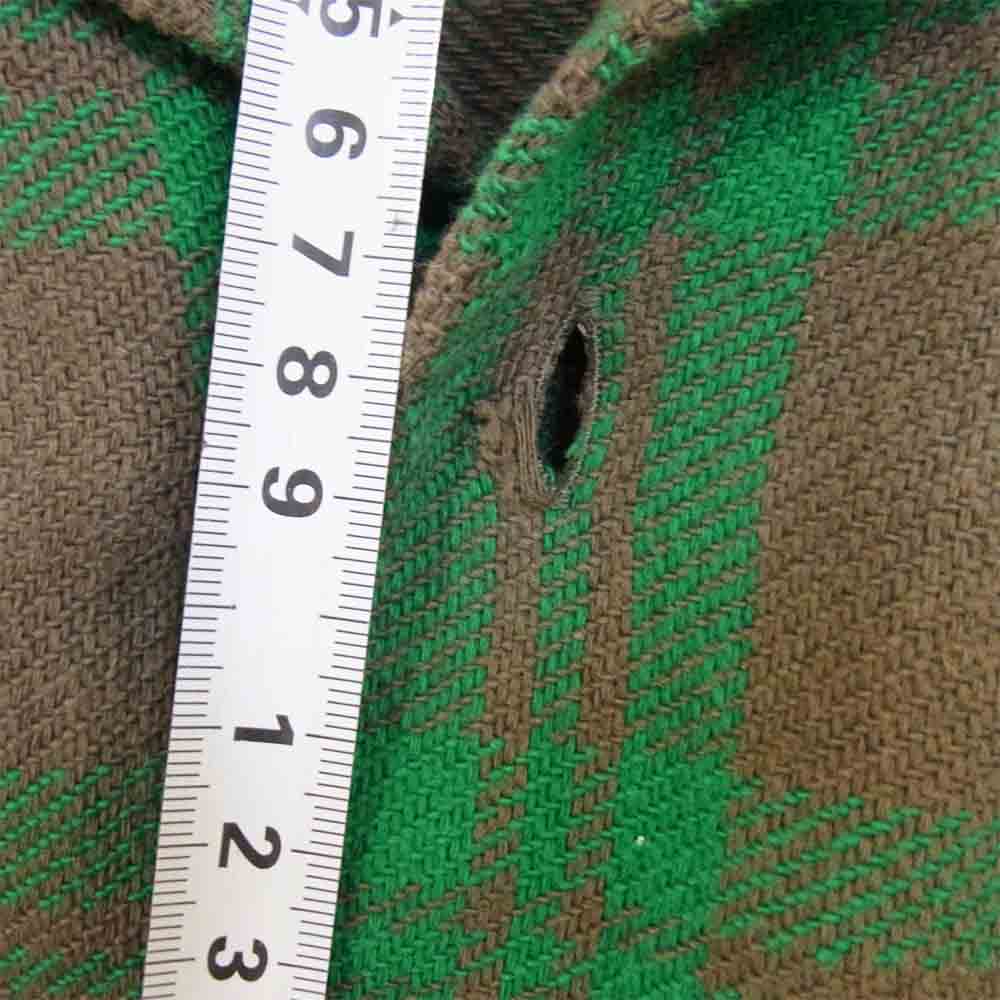 TENDERLOIN テンダーロイン T-HEAVY FLANNEL CHECK SHT ヘビー フランネル チェック シャツ グリーン×グレー系 M【中古】