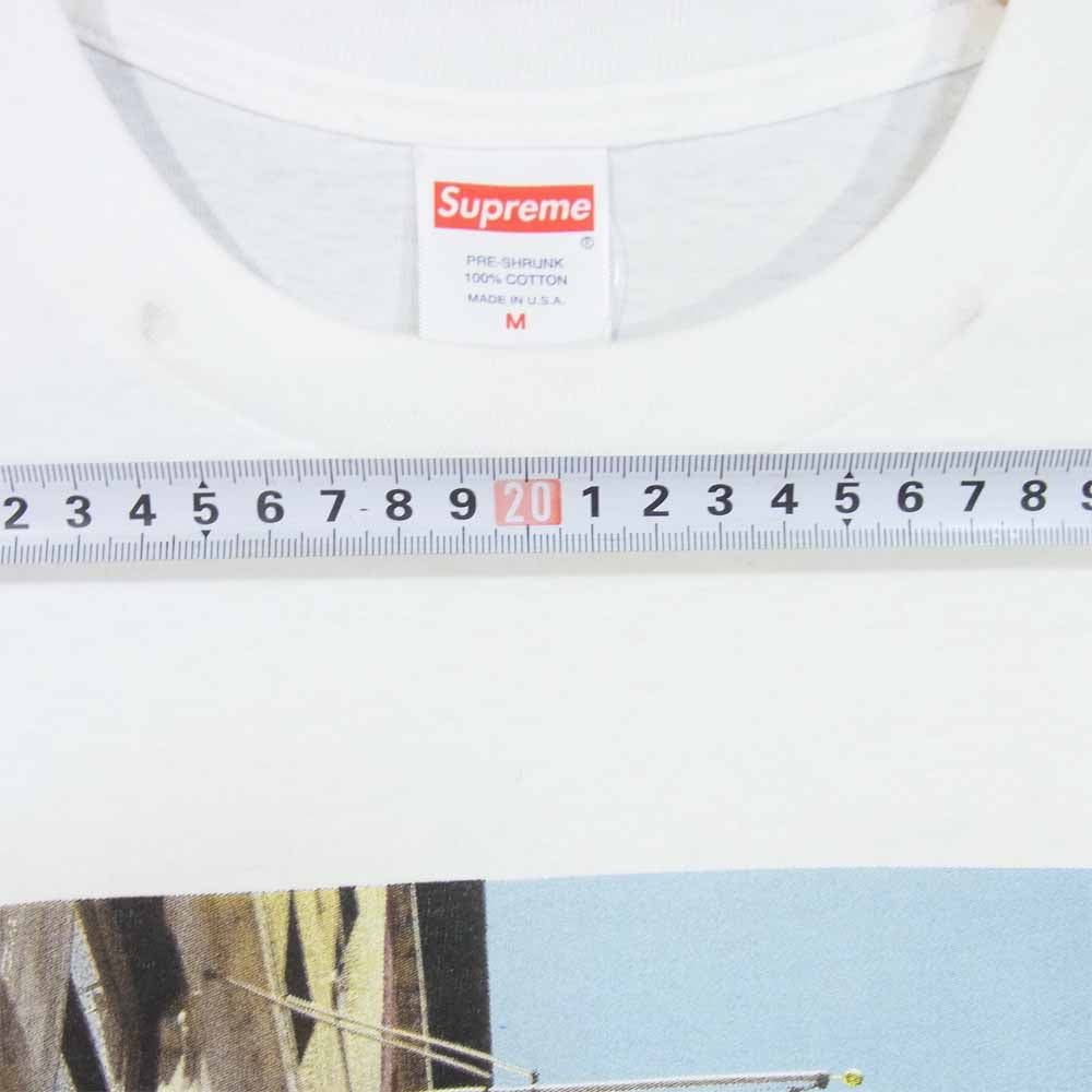 Supreme シュプリーム 19AW Banner Tee バナー ロゴ フォトプリント Tシャツ ホワイト系 ホワイト系 M【美品】【中古】