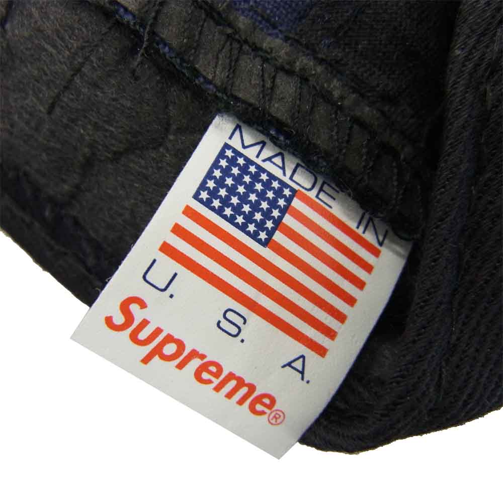 Supreme シュプリーム 16SS Bar Logo 5-Panel バーロゴ ロゴ スナップバック キャップ ネイビー系 ホワイト系【中古】