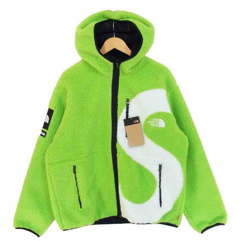 カラーグリーンsupreme ノースフェイス　S logo fleece グリーン　L
