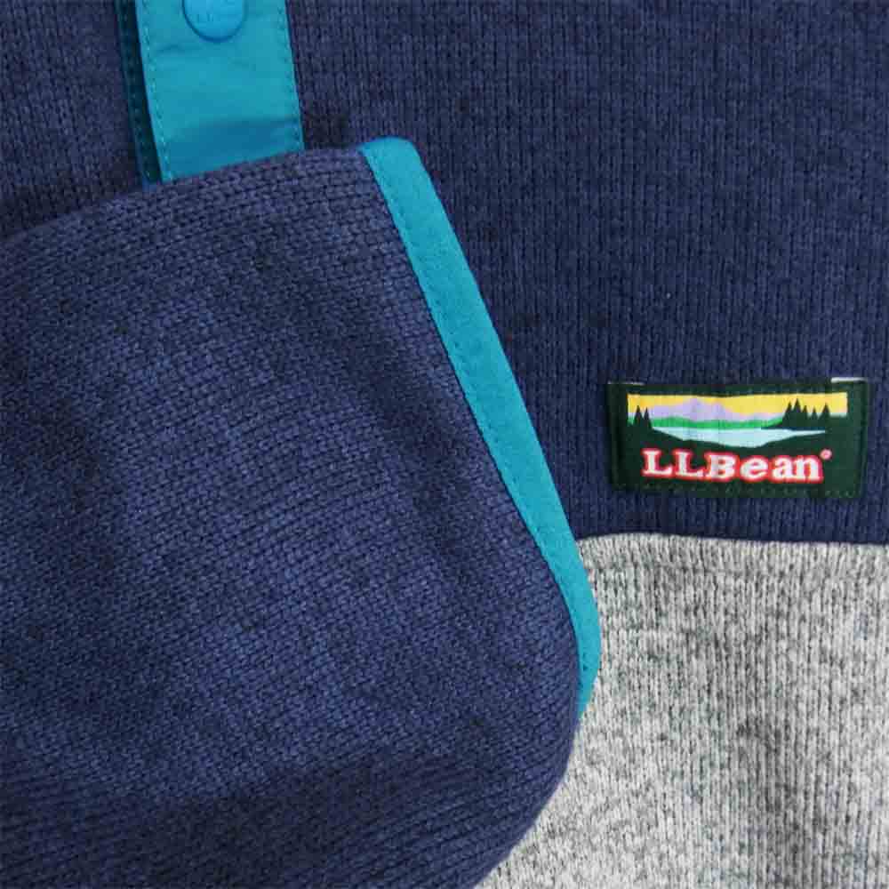 L.L.Bean エルエルビーン フリース プルオーバー パーカー ネイビー系 M【中古】