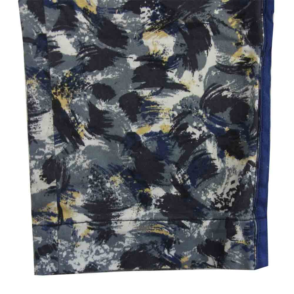 ケネスフィールド 花柄 総柄 ベイカー パンツ グレー系 ブルー系 L【中古】