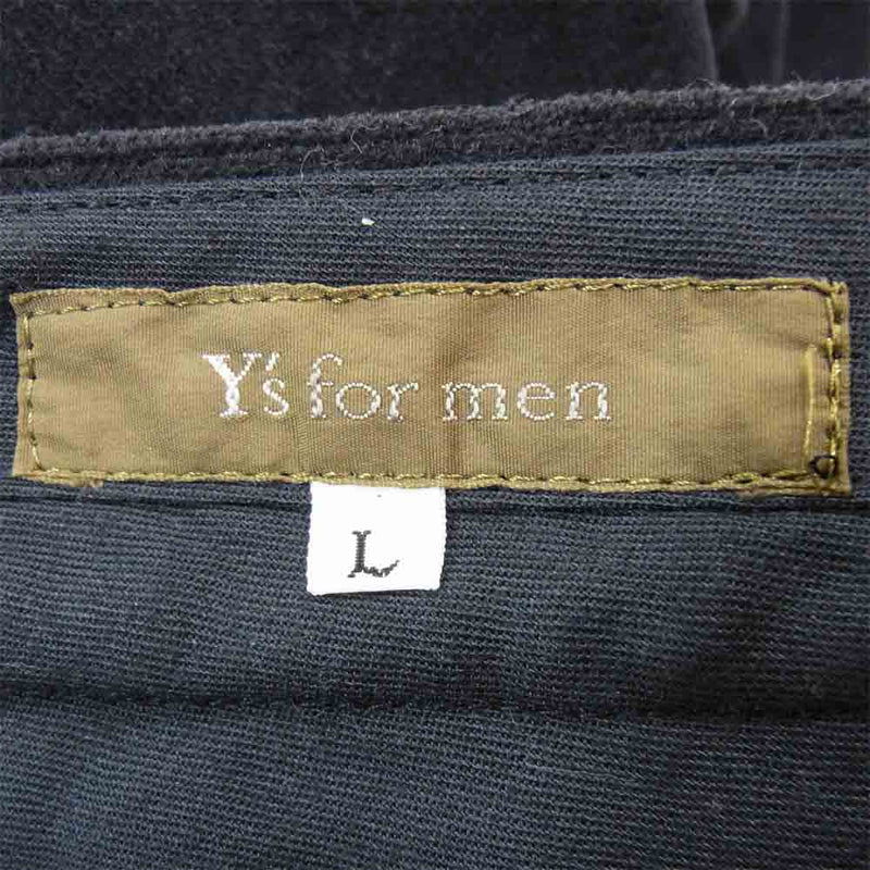 Yohji Yamamoto ヨウジヤマモト MJ-P10-003 Y's for men ワイズフォーメン ベロア フロントポケット 2タック  パンツ ブラック系 L【中古】