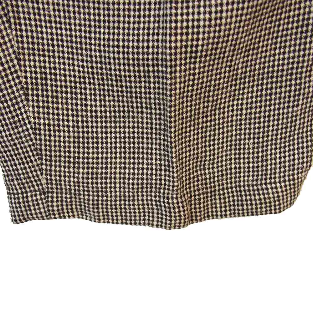 Yohji Yamamoto ヨウジヤマモト MN-P13-302 Y's for men ワイズフォーメン レーヨン リネン 6タック テーパード スラックス パンツ 黒×白 M【中古】