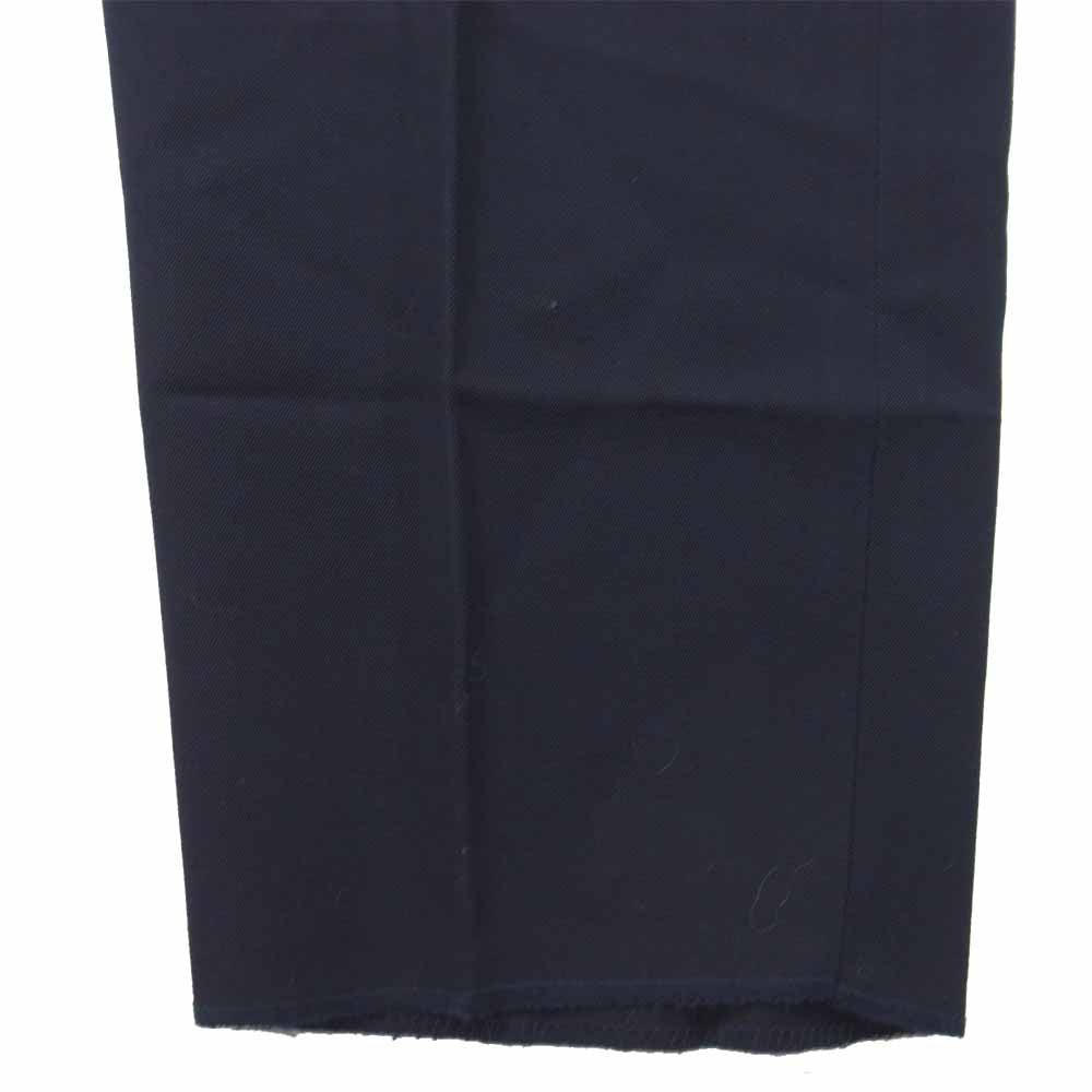 Yohji Yamamoto ヨウジヤマモト POUR HOMME プールオム 丸ロゴ 80s 初期タグ ウールギャバジン 2タック パンツ ネイビー系 S【中古】