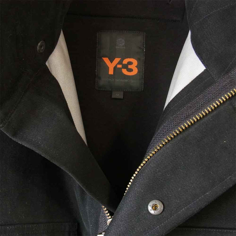 Yohji Yamamoto ヨウジヤマモト ワイスリー Y3 フリースライナー付 ミリタリー コート ブラック系 M【中古】