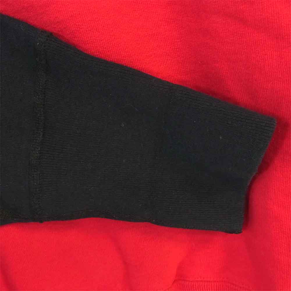 LANGLITZ LEATHERS ラングリッツレザーズ ハーフジップ スウェット 赤×黒【美品】【中古】