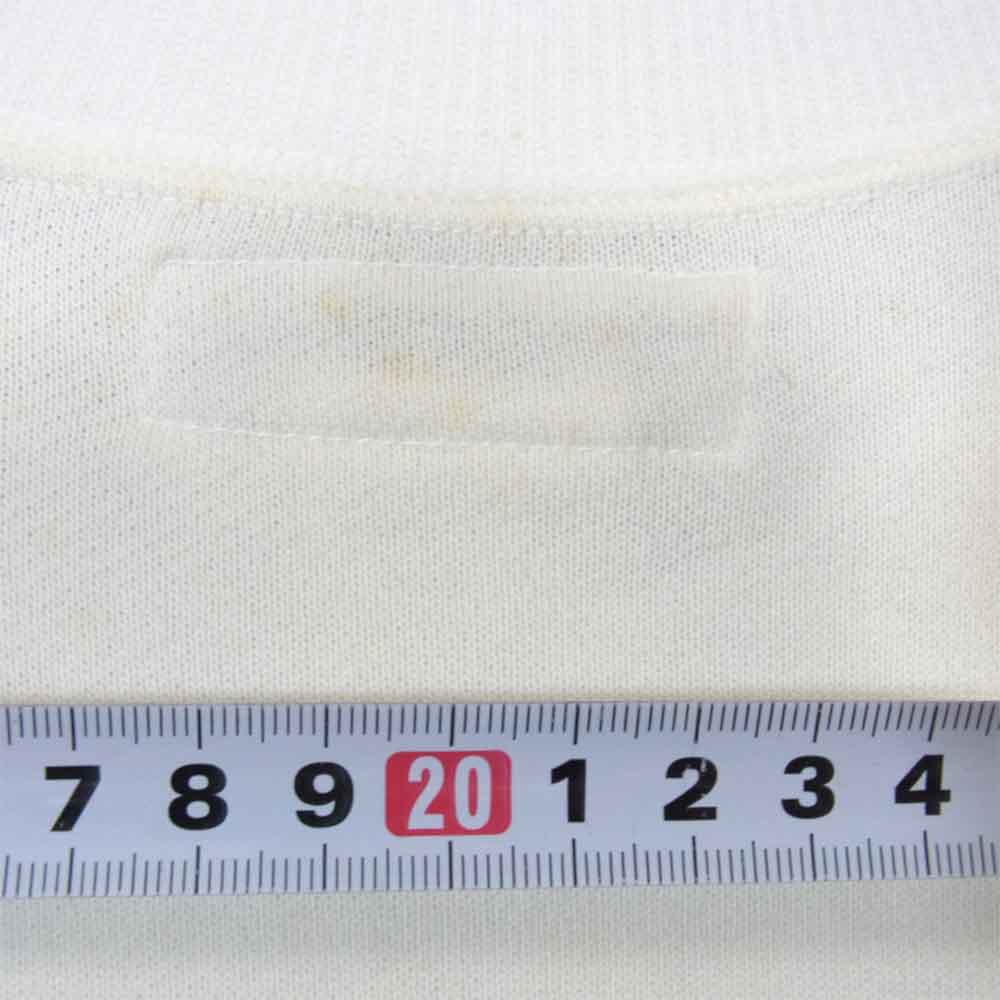 Yohji Yamamoto ヨウジヤマモト POUR HOMME プールオム 6.1 THE MEN バック ロゴプリント クルーネック スウェット ホワイト系 M【中古】