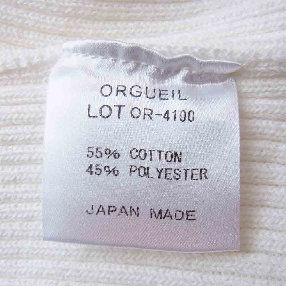 ORGUEIL オルゲイユ OR-4100 Knit Tshirt ニット ホワイト系 38【新古品】【未使用】【中古】