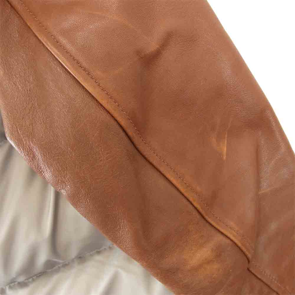 UNDERCOVER アンダーカバー 15AW UCP9202-1 SLEEVE LEATHER DOWN JKT 袖レザー ダウン ジャケット グレー系 ブラウン系【中古】