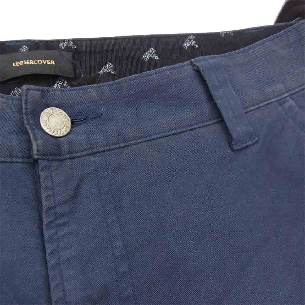 UNDERCOVER アンダーカバー 15AW UCP4506 NO BORDER期 チノ ストレッチ クラッシュ パンツ ネイビー系 1【中古】