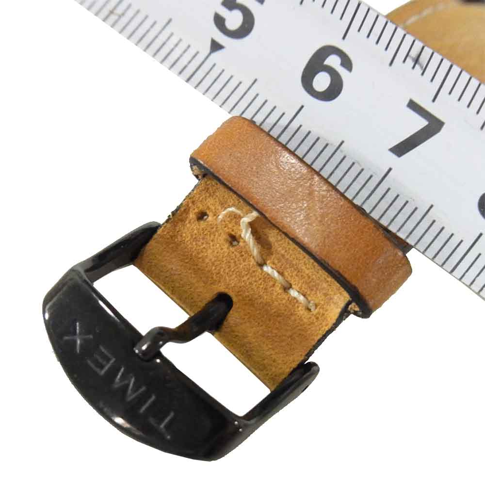 TIMEX タイメックス CR 2016 レザーベルト ウォッチ 腕時計 ブラック×ブラウン系【中古】