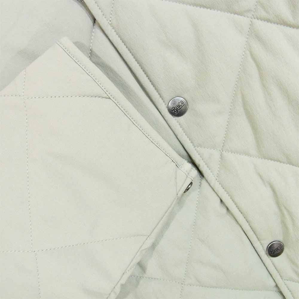 ブルコ QUILTING キルティング ノーカラー ジャケット グレー系 L【美品】【中古】