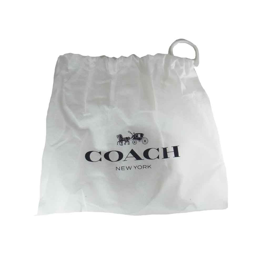 COACH コーチ F75363 シグネチャー レザー 2つ折財布 ブラック系【美品】【中古】