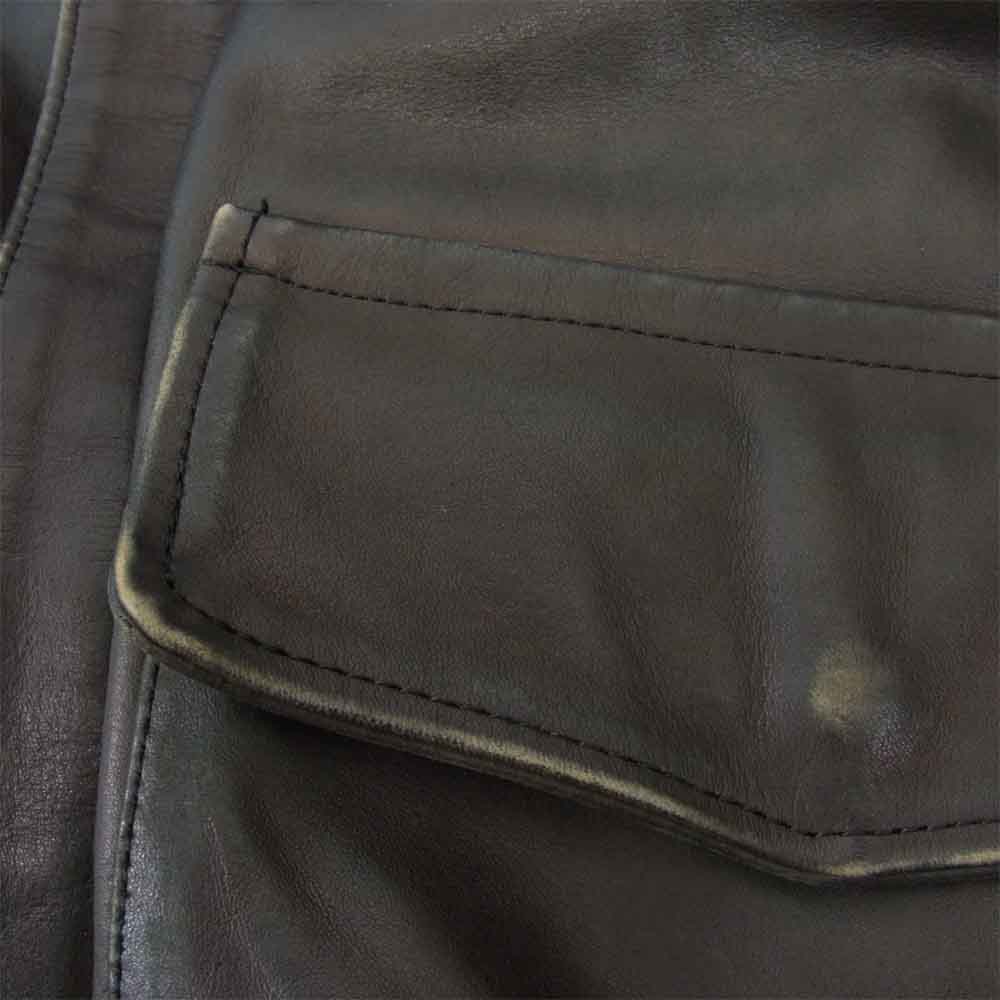 VISVIM ビズビム ELMENDORF JKT 牛革 レザー フライト ジャケット チャコール系 M【中古】