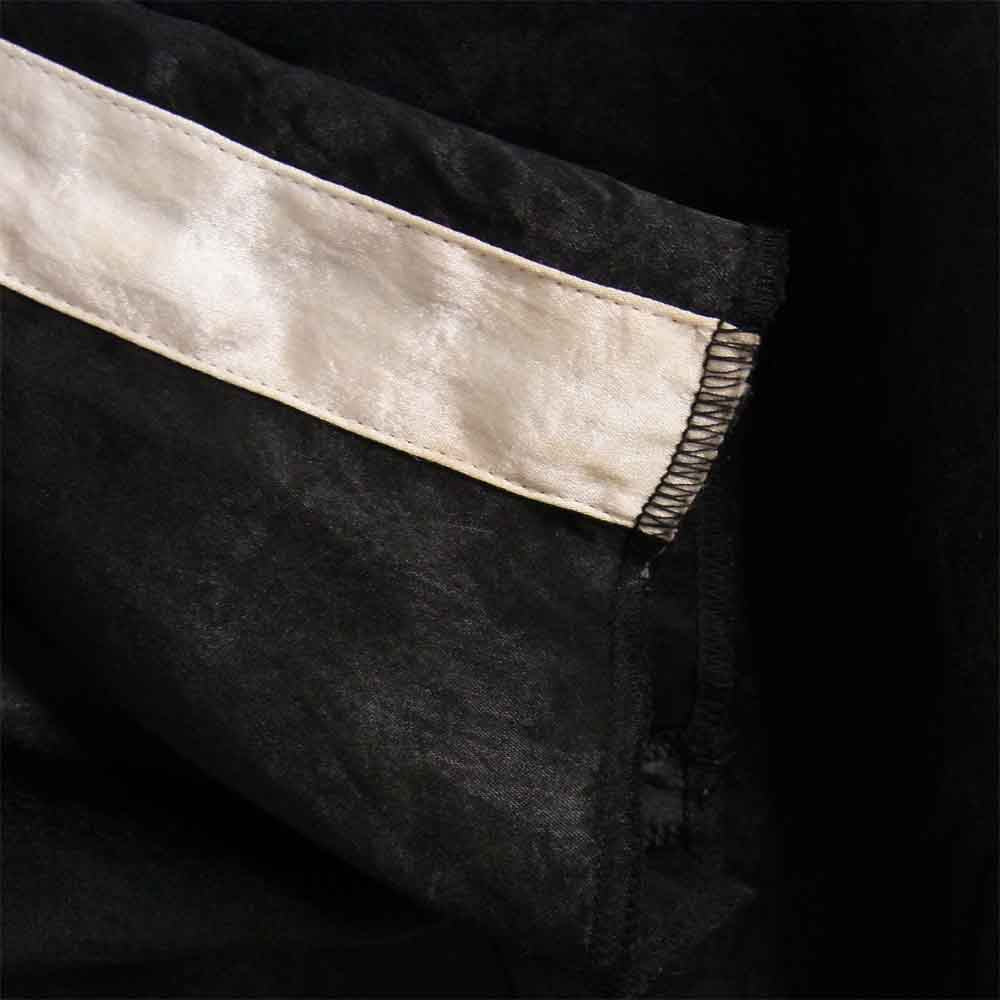 SASQUATCHfabrix. サスクワァッチファブリックス 18SS-SY9-004 NOTCHED COLLAR SATIN SHIRT ノッチドカラー サテン シャツ ブラック系 L【中古】