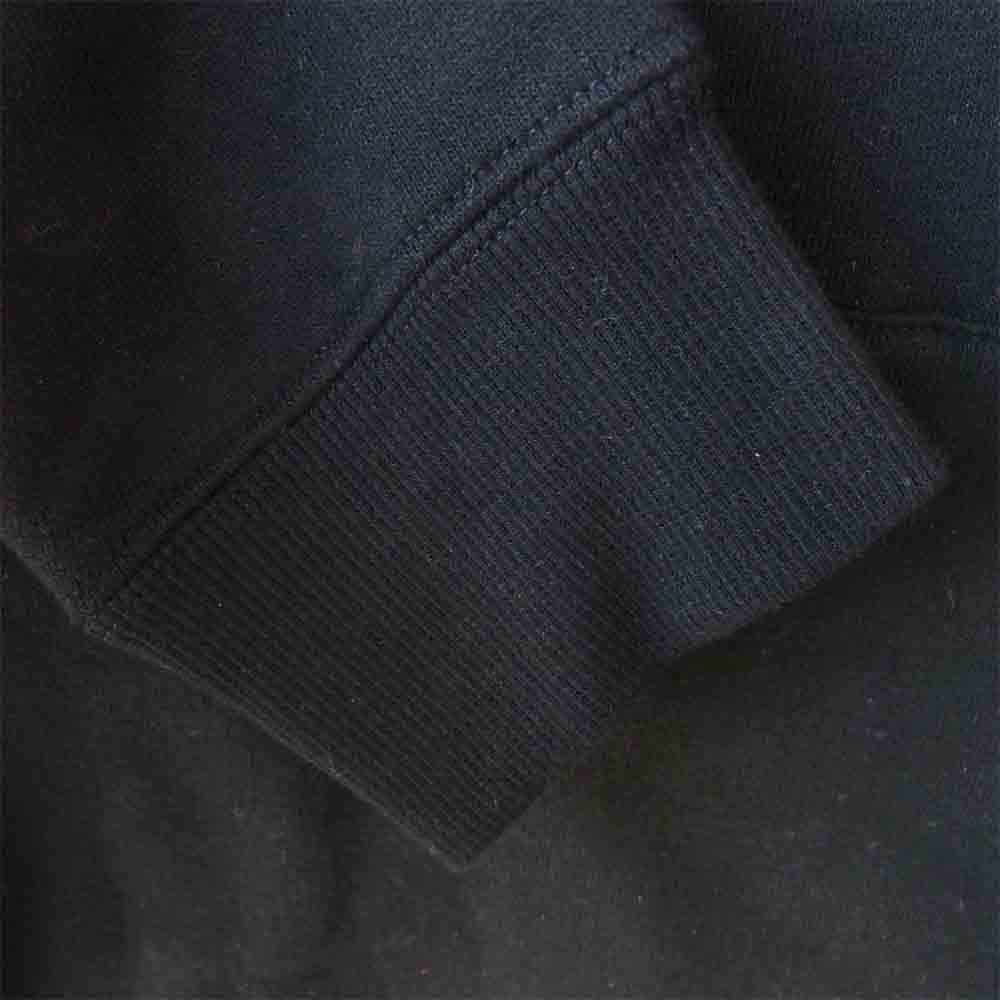 SAINT LAURENT サンローラン 20AW 631086 YBVB フィフティーズ シグネチャーフーディー ロゴプリント パーカー ブラック系 オフホワイト系 L【美品】【中古】