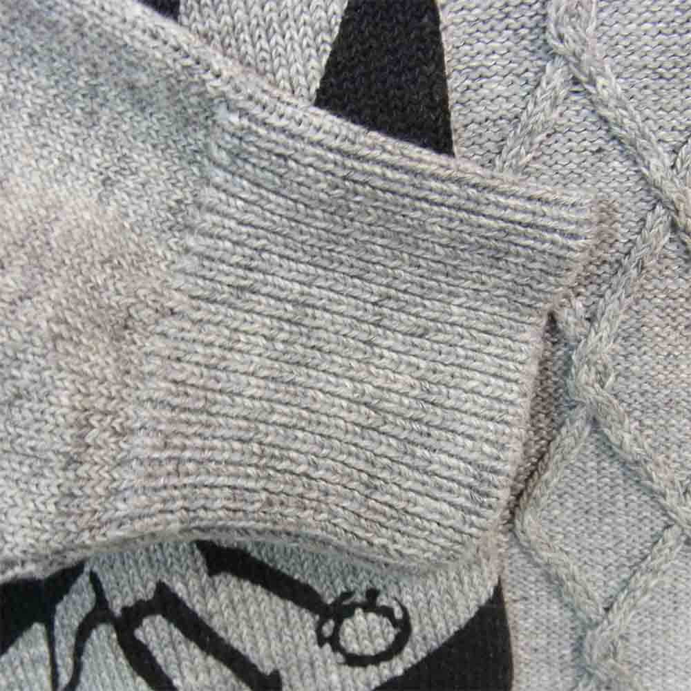 HYSTERIC GLAMOUR ヒステリックグラマー 20SS 02201NS01 GUITAR GIRL プルオーバー ニット グレー系 S【新古品】【未使用】【中古】