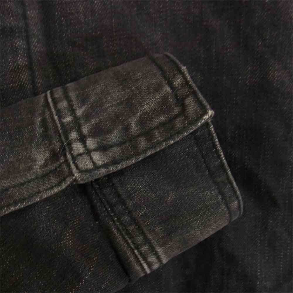 DIOR HOMME ディオールオム 10 corso como COMME des GARCONS ディエチコルソコモ コムデギャルソン 比翼ボタン デニム ジャケット ブラック系 46【中古】