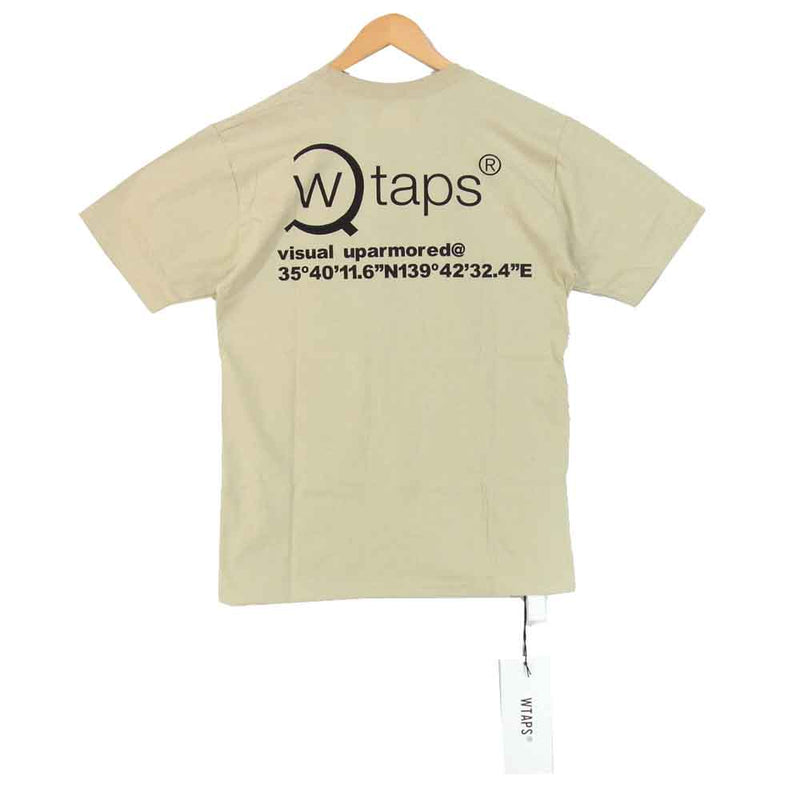 WTAPS ダブルタップス 19AW 192PCDT-ST02S AXE SCREEN TEE ロゴ プリント Tシャツ ベージュ系  L【新古品】【未使用】【中古】