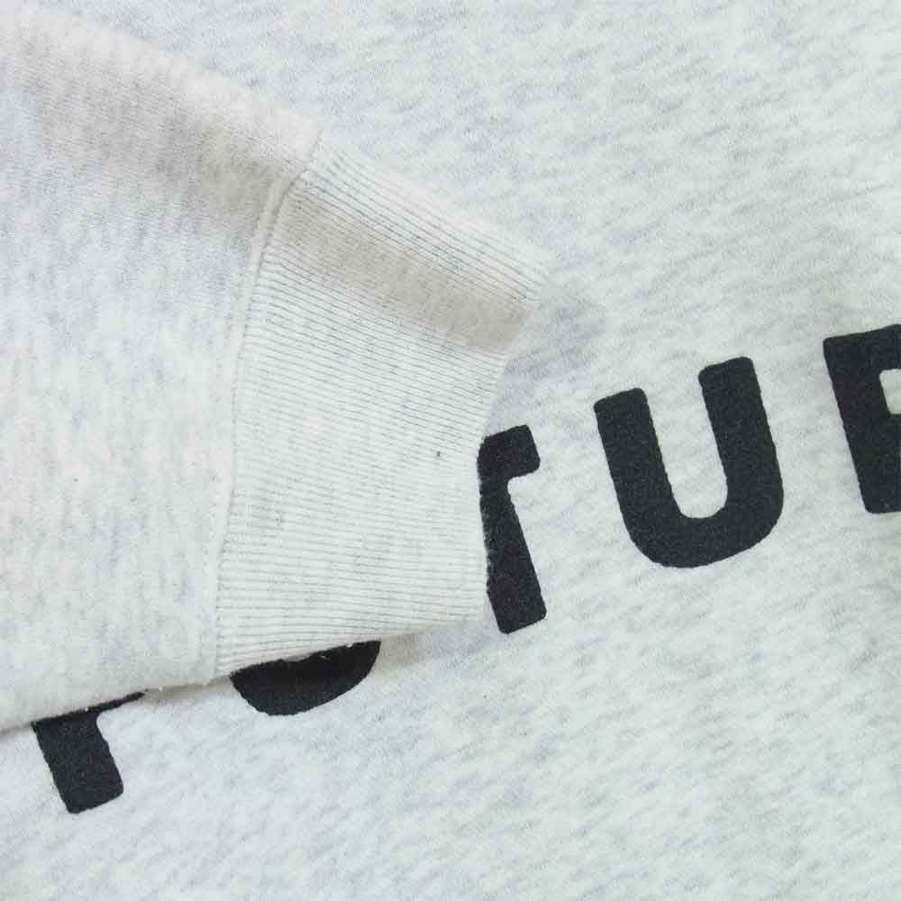 ポエットミーツダブワイズ FUTURE SWEAT PO プリント クルーネック 裏起毛 スウェット トレーナー グレー系 L【中古】