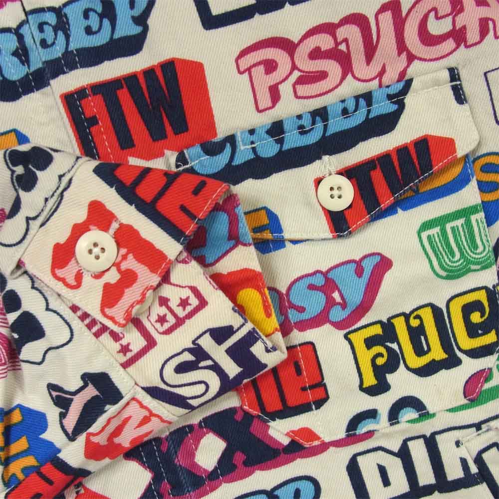 Supreme シュプリーム 17AW 02173ZI01 HYSTERIC GLAMOUR ヒステリックグラマー Text Work Jacket テキスト ワーク ジャケット ホワイト系 S【新古品】【未使用】【中古】