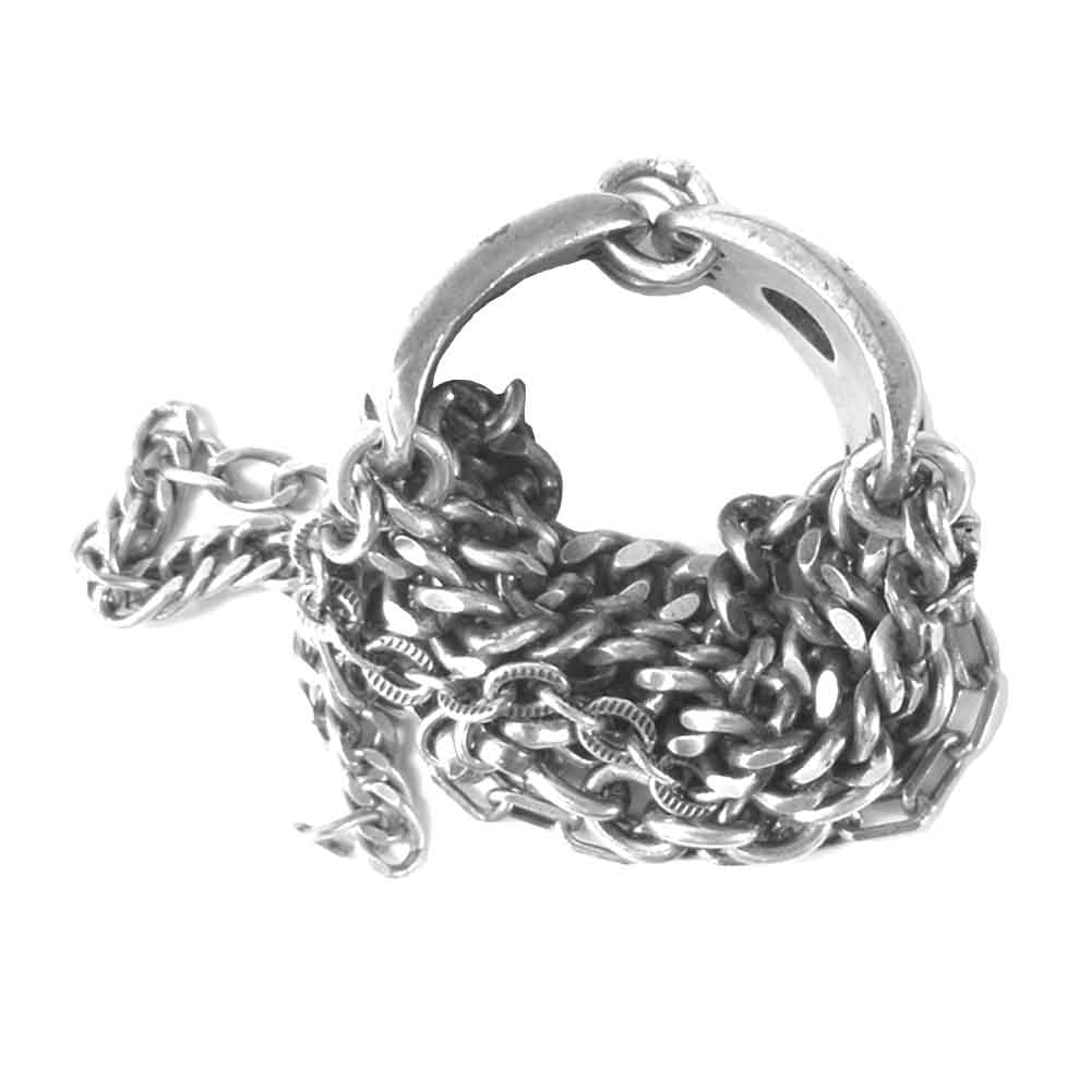 ガンダ JOINT RING ジョイント リング シルバー系 22号程度【中古】