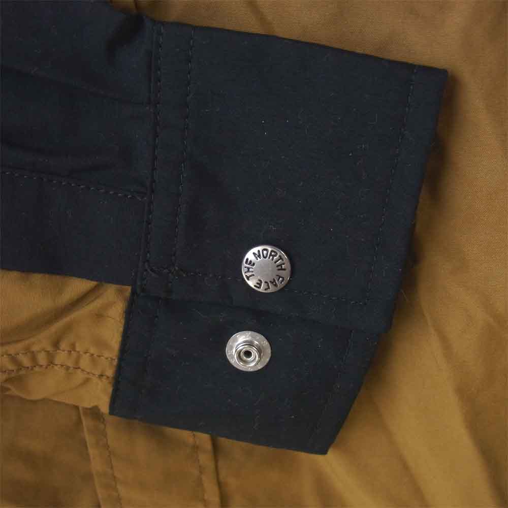 THE NORTH FACE ノースフェイス NR11961 国内正規品 LS Nuptse Shirt ヌプシ シャツ BK ブリティッシュカーキ ブラウン系 M【新古品】【未使用】【中古】