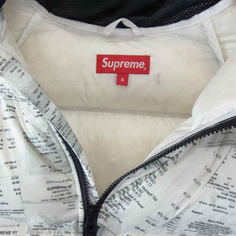 supreme hooded down jacket receipts レシート - ダウンジャケット