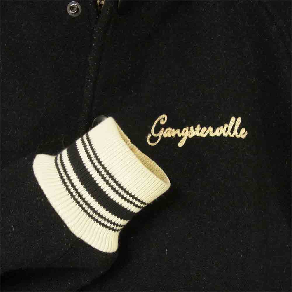 GANGSTERVILLE ギャングスタービル バック刺繍 ウール スタジャン スタジアムジャケット ブラック系 M【中古】