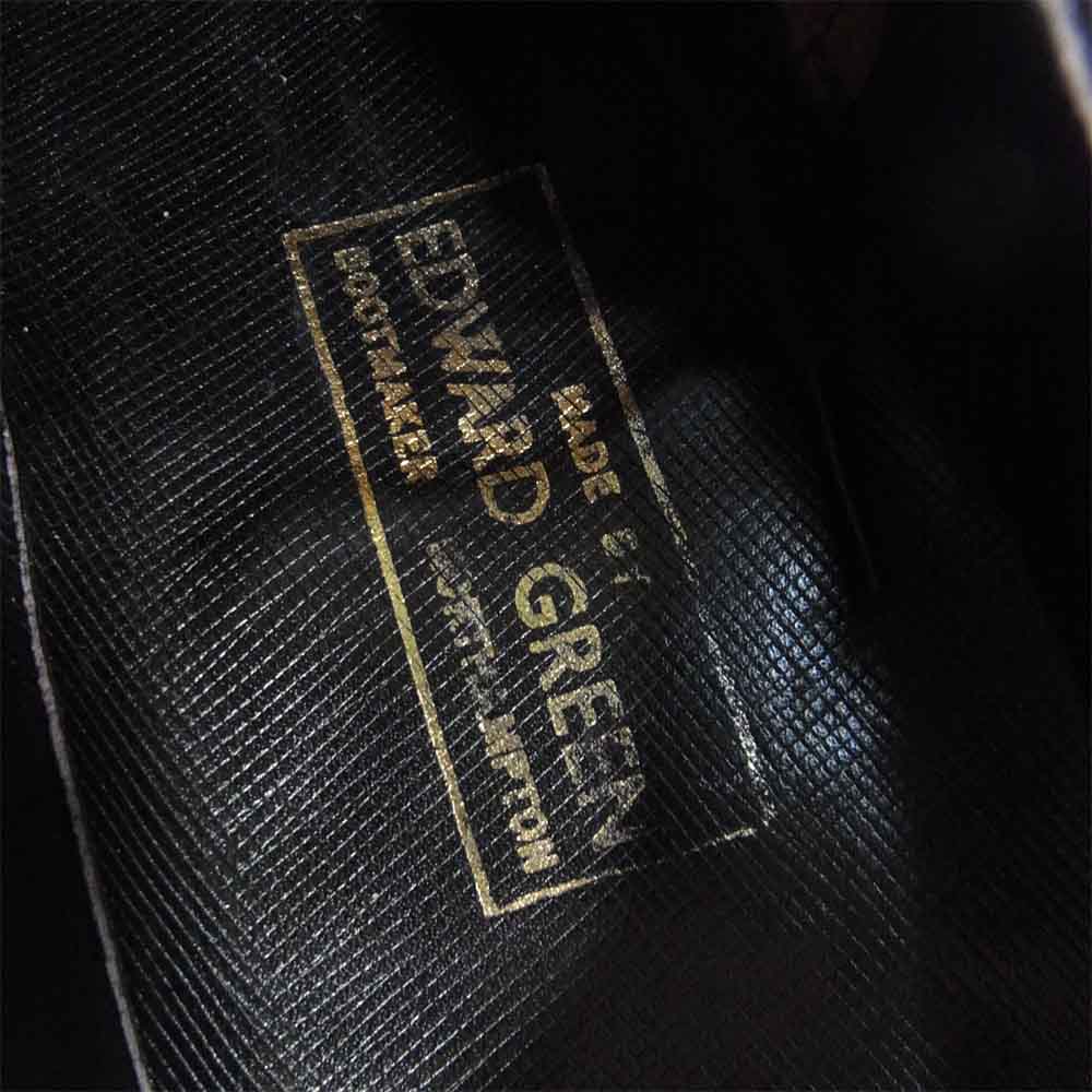 EDWARD GREEN エドワードグリーン 金文字囲み付き MADE BY表記 CADOGAN カドガン セミブローグ シューズ ブラック系 表記無し(内寸25cm程度)【中古】