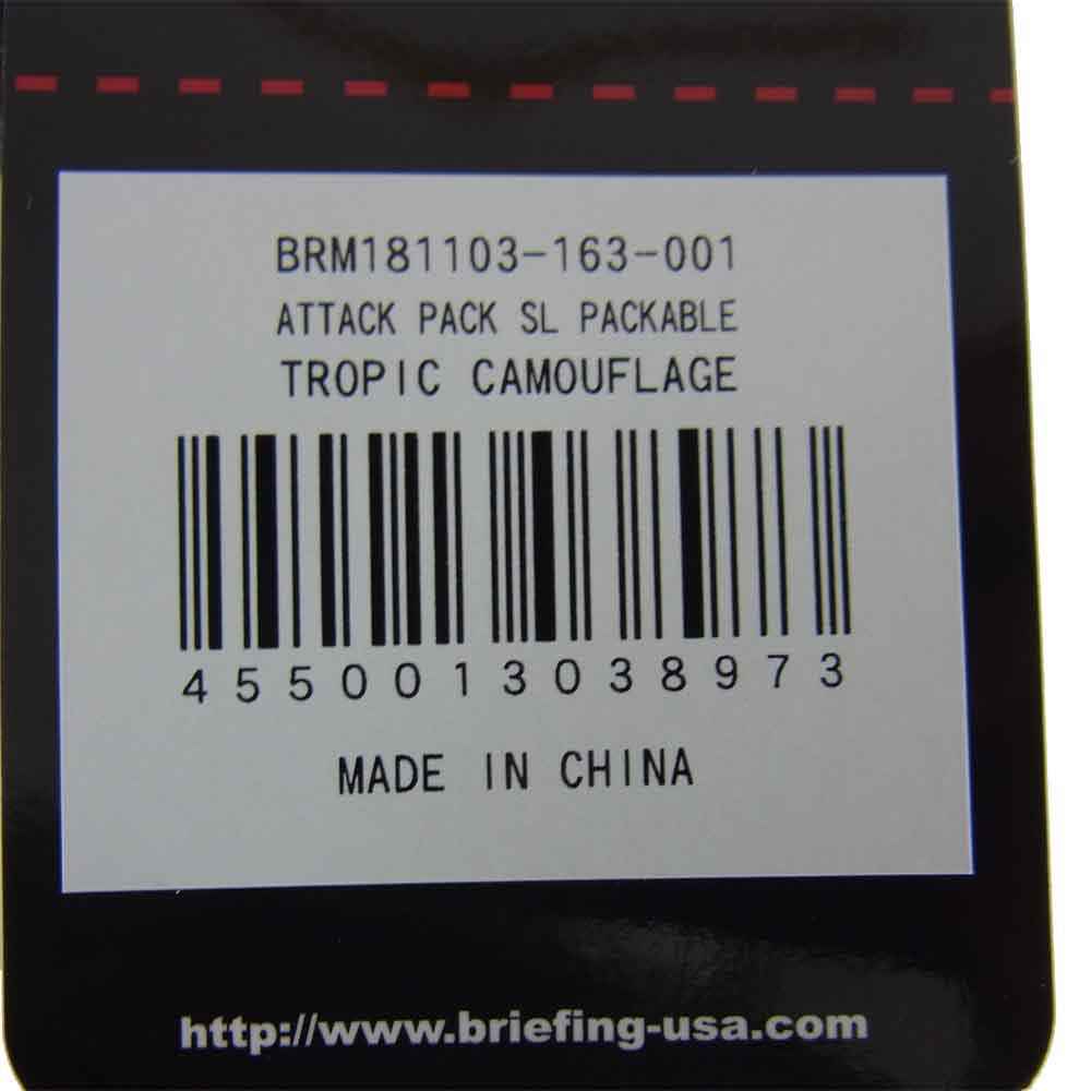 BRIEFING ブリーフィング BRM181103 ATTACK PACK SL PACKABLE アタックパック パッカブル バックパック カーキ系【新古品】【未使用】【中古】