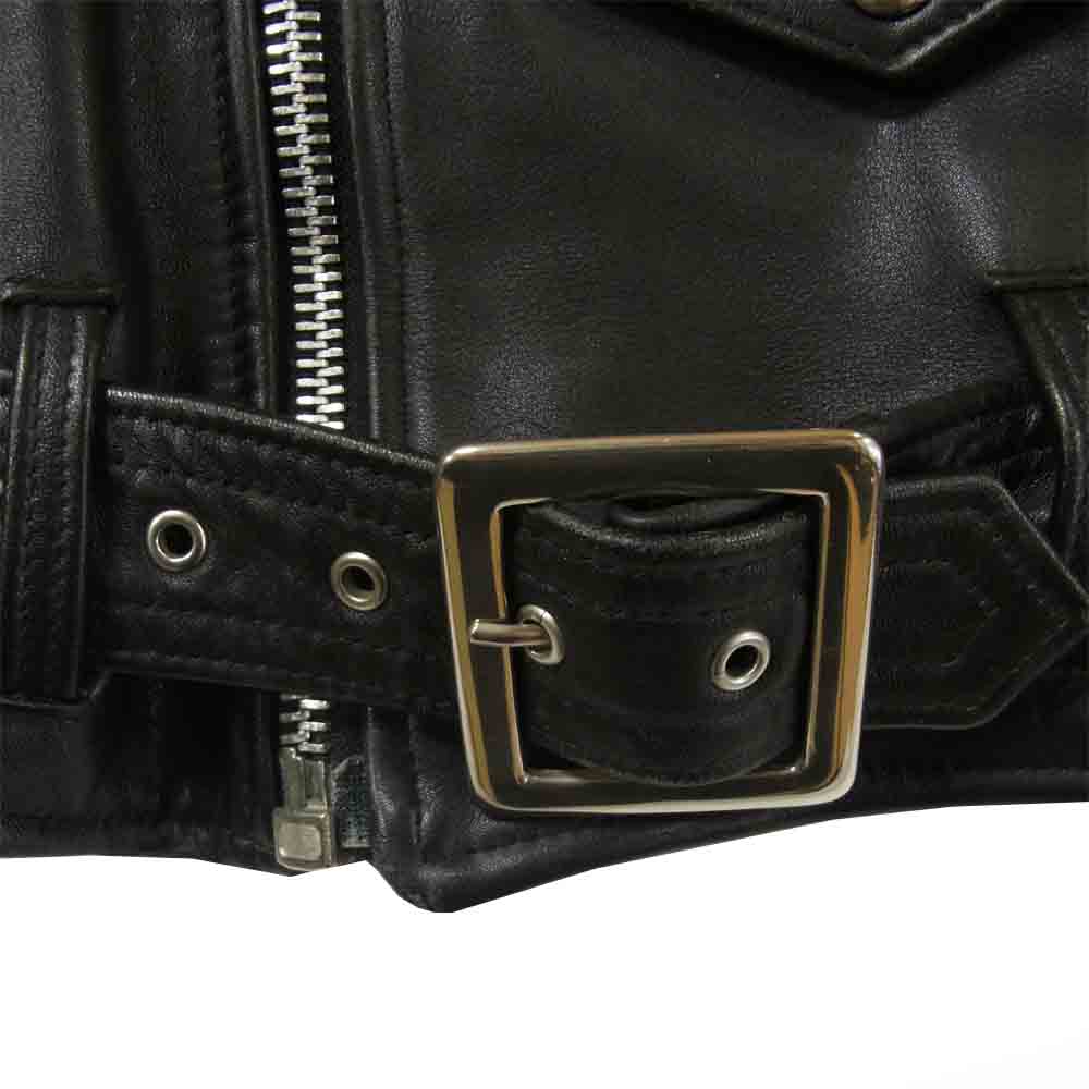 トリプルシックス ダブル ライダース ジャケット レザー イギリス製 ブラック系 32【中古】