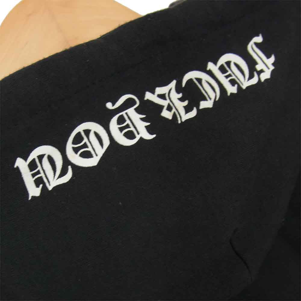 CHROME HEARTS クロムハーツ(原本無) ダガー アーム プリント 裏地サーマル プルオーバー パーカー ブラック系 M【中古】