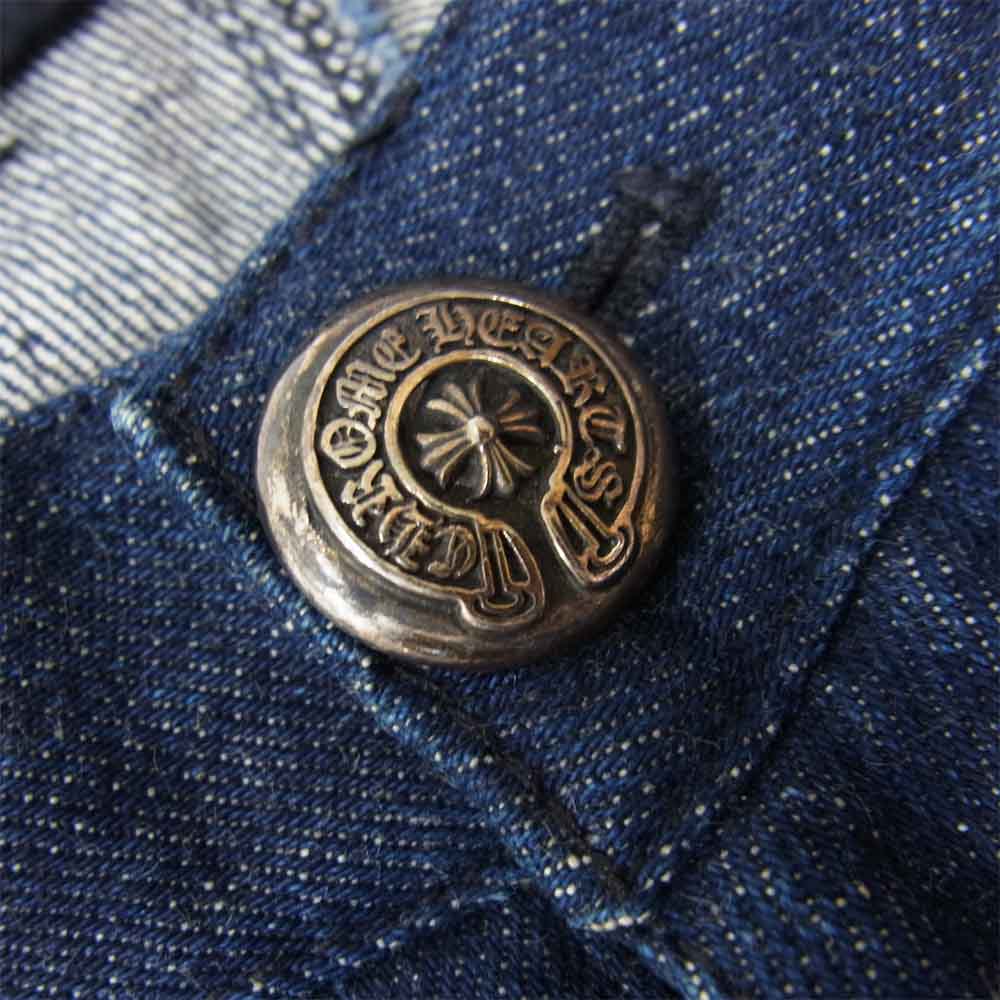 CHROME HEARTS クロムハーツ(原本無) ホースシュー ボタンフライ デニム パンツ インディゴブルー系【中古】
