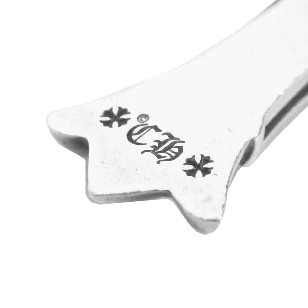 CHROME HEARTS クロムハーツ(原本無) ダブル CH クロス パヴェ ダイヤ ペンダント ネックレス トップ シルバー系【中古】