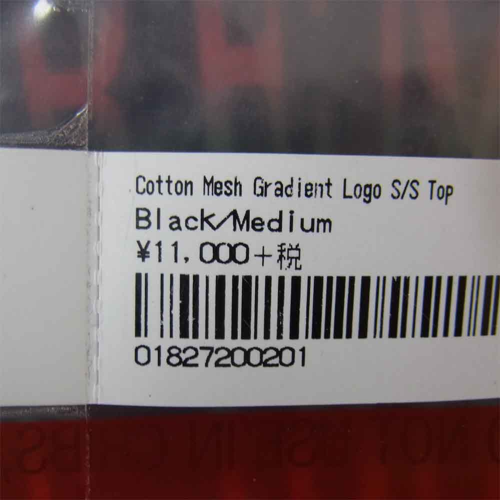 Supreme シュプリーム 20SS Cotton Mesh Gradient Logo S/S Top グラディエント ロゴ 半袖Tシャツ ブラック系 レッド系 M【中古】