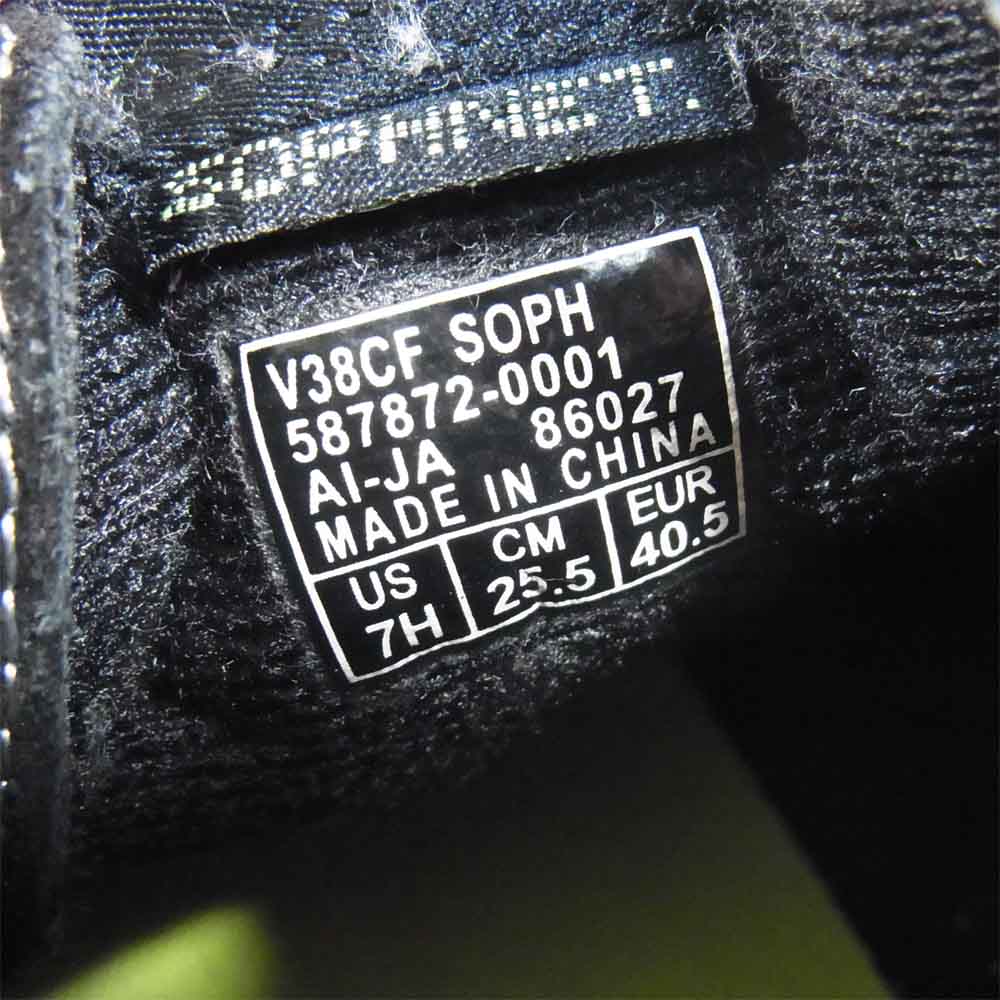 VANS バンズ 19ss V38CF × SOPHNET ソフネット SK8-HI スケートハイ バックジップ スケハイ スニーカー ブラック系 US7H【中古】