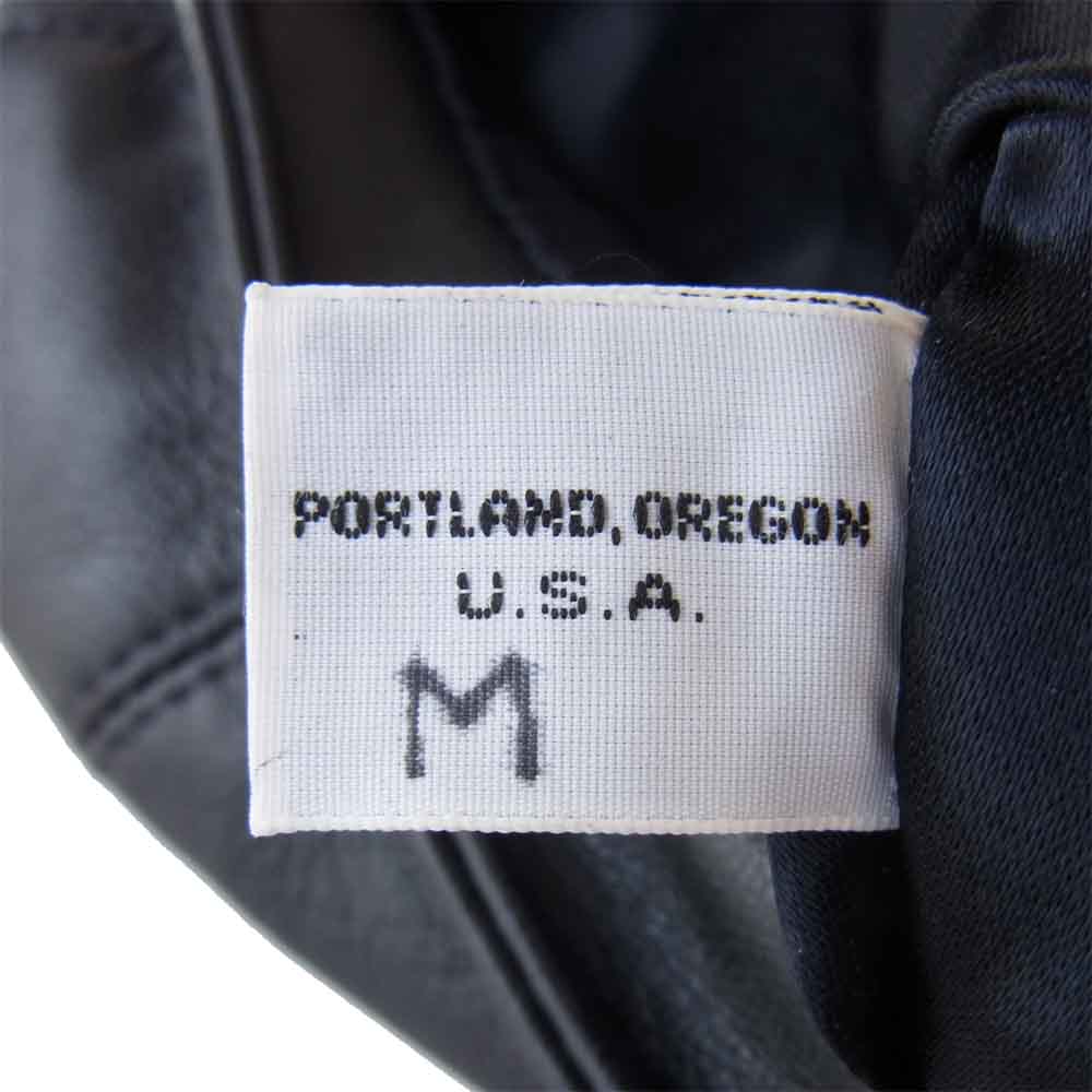 LANGLITZ LEATHERS ラングリッツレザーズ レザー ベレー ハット 帽子 ブラック系 M【中古】