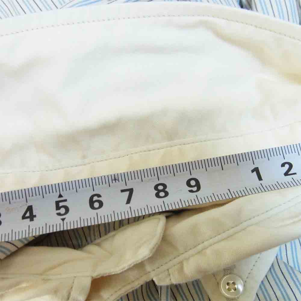 ORGUEIL オルゲイユ OR-5026B Stripe Button Down Shirt ストライプ ボタンダウン シャツ ホワイト×ブルー系 36【中古】